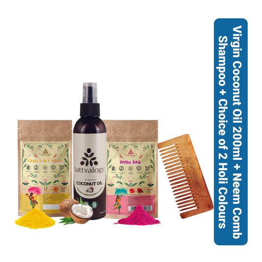 Complete Organic Holi Celebration Combo with Choice of 2 x 50g Organic Holi Colors