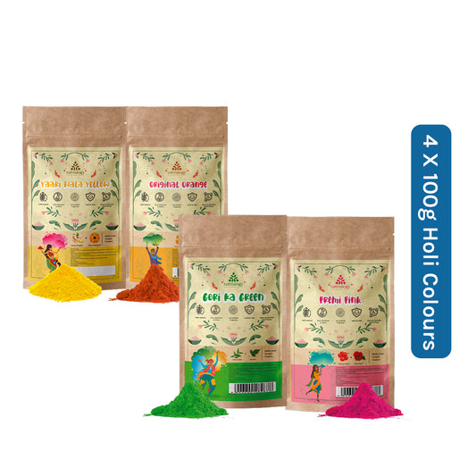 Organic & Natural Holi Color 4 x 100g Each