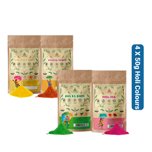 Organic & Natural Holi Color 4 x 50g Each