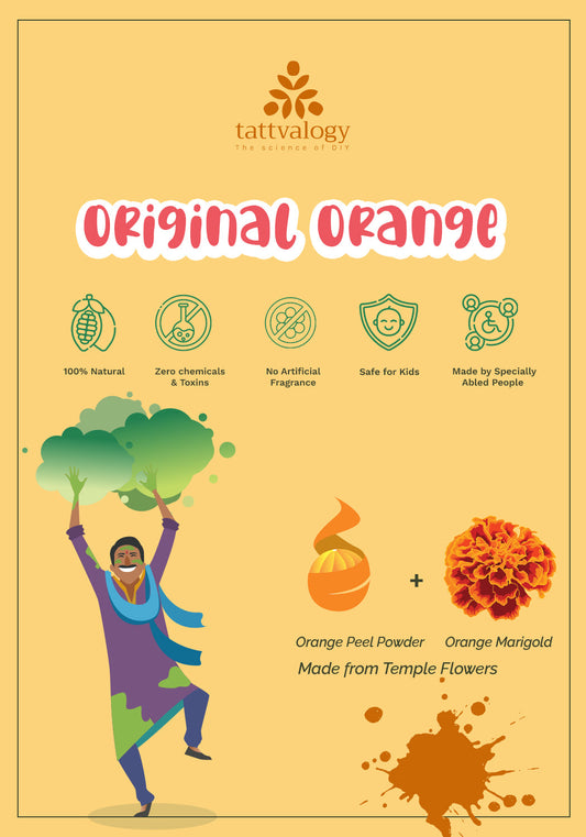 Tattvalogy Orange Natural Gulaal, 50g