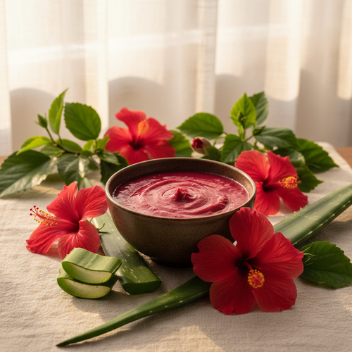 Hibiscus Aloe Hair Growth Mask